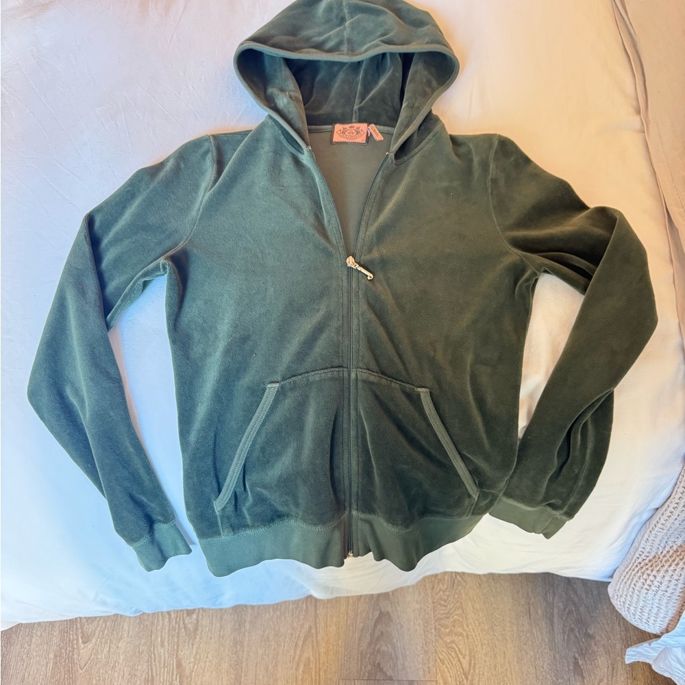 Juicy Couture Green Zip-Up Hoodie